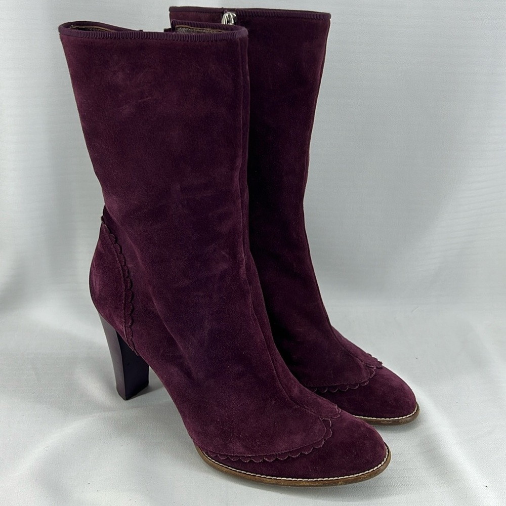 Philosophy di Alberta Ferretti Deep Purple Heeled Boots